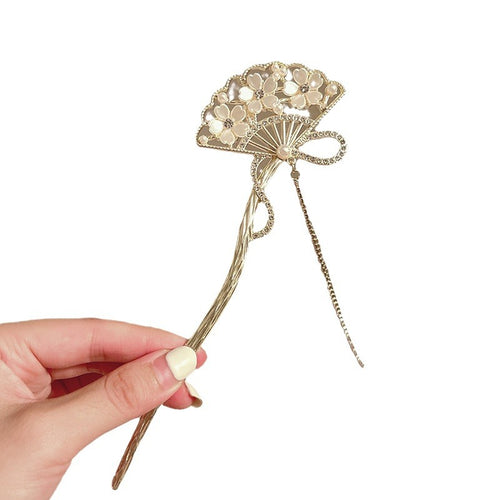 Handcrafted Chinese-Style Hairpin – Elegant Floral Hair Stick for Women & Girls