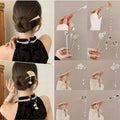 Handcrafted Chinese-Style Hairpin – Elegant Floral Hair Stick for Women & Girls
