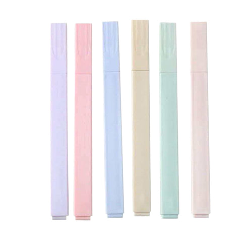 Pastel Highlighter Marker - Single Color, Aesthetic Dual Tip Marker